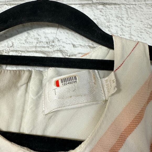 The Jetset Diaries TJD Dress Brighten Maxi Stripe Cotton White Blue Pink M - Picture 4 of 7